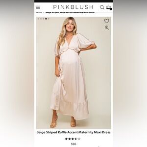Champagne PinkBlush maternity dress new, never worn